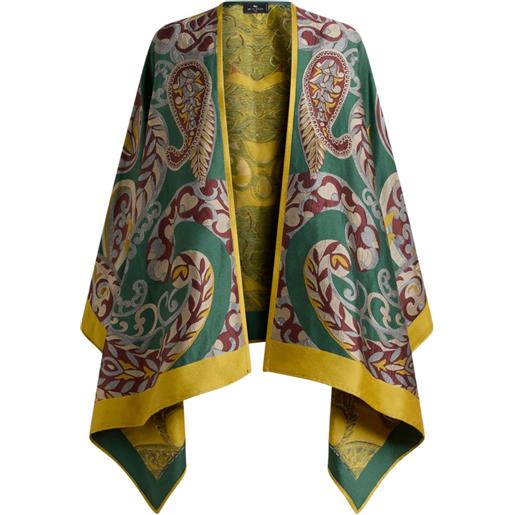 ETRO mantella con stampa paisley - verde