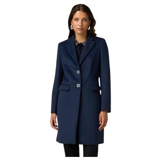 Oltre: cappotto monopetto con tasche blu. 42 stagione autunno inverno 2024