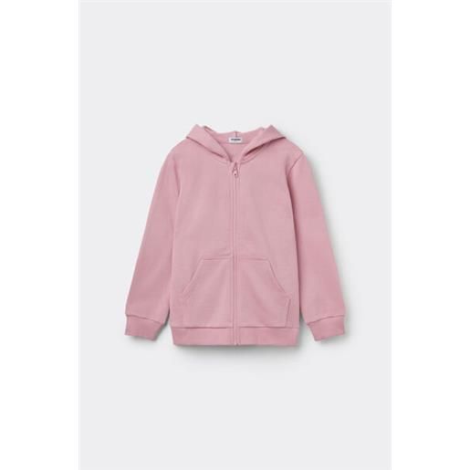 Tezenis felpa con zip e cappuccio bimbi unisex unisex rosa