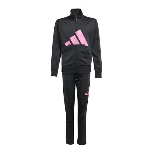 adidas bambina essentials climacool tracksuit, black/pink fusion, 13-14 years