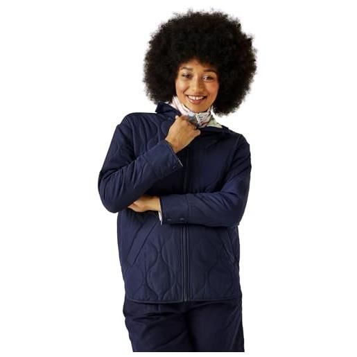 Regatta women's courcelle quilted jacket, donna courcelle giacca imbottita trapuntata collo alto - 18 donna, navy, 