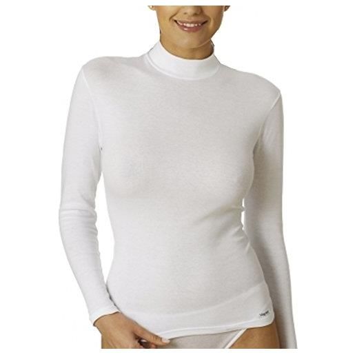 VAJOLET BY SELINA lupetto donna manica lunga caldo cotone vajolet m/l 6269 selina bianco e nero 3-4-5-6 (bianco, 4 l it donna)