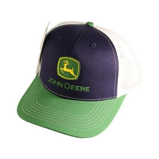 John Deere berretto da baseball e cappello da camionista 13083347nvgrwh con ricamo ywgr, blu navy/verde/bianco, taglia unica