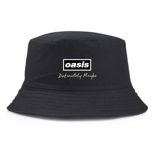 YMAEPXFH oasis distressed lavato cappello da pescatore stampato, stile elegante, leggero, adatto per uomini e donne, cappello da pescatore pieghevole festa regalo a sorpresa concorso divertente soddisfatto