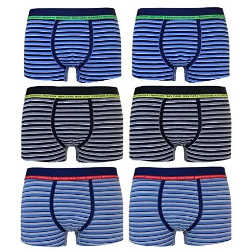 Navigare 6 boxer ragazzo bimbo mutanda bambino 10-12-14-16 anni varie fantasie (it, età, 16 anni, regular, 21169zj)