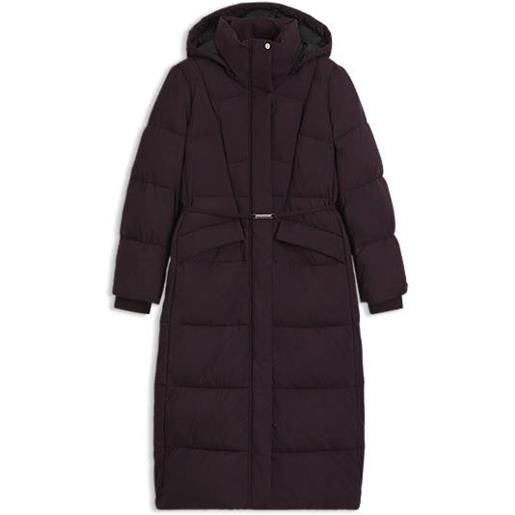 BOSS cappotto lungo imbottito con dettagli o in metallo sulla cintura, viola scuro