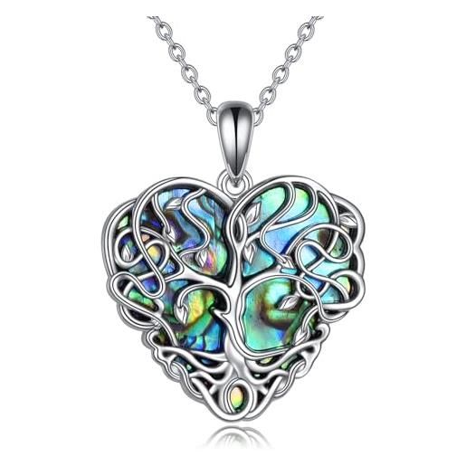 OROLOGIO A FORMA DI CUORE CON ALBERO DELLA VITA E LUCE LED - Doni Bomboniere