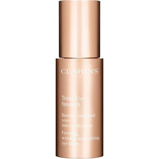 Clarins total eye smooth baume comblant yeux 15 ml rassodante illuminante anti-rughe balsamo