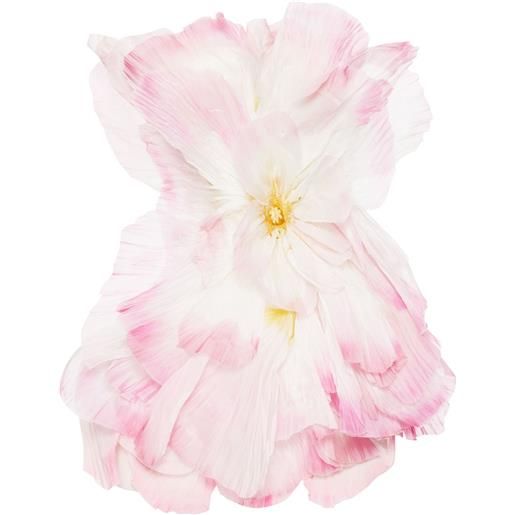 Oscar de la Renta abito corto con applicazione - rosa