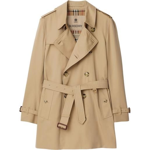 Burberry trench doppiopetto con cintura - marrone