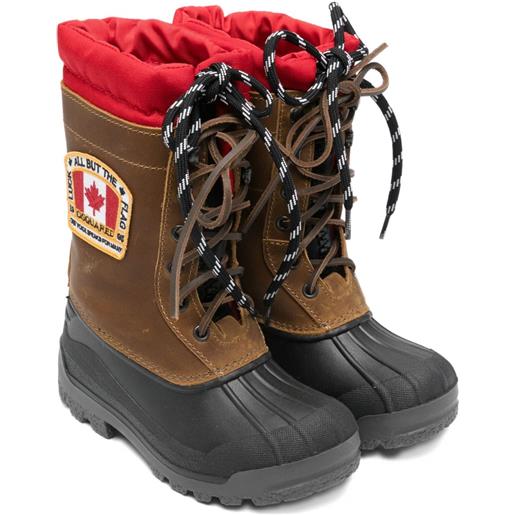 DSQUARED2 KIDS stivali con applicazione - marrone