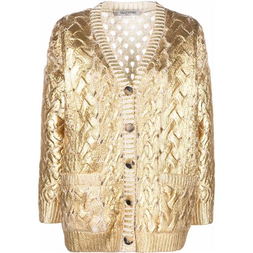 Valentino Garavani cardigan con scollo a v - oro