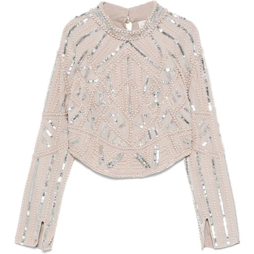 Forte Forte top con paillettes - grigio