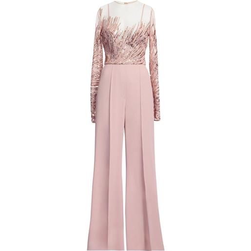 Elie Saab tuta intera con paillettes - rosa