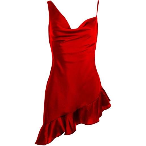 AZEEZA abito corto daphne con ruches - rosso