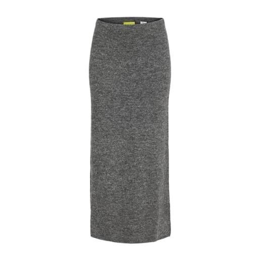 JJXX jxevi skirt knit gonna in maglia, grigio scuro mélange, m donna