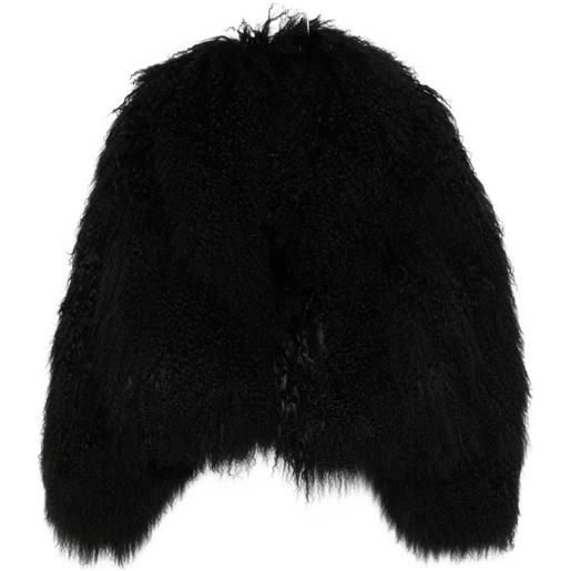 Blancha cappotto in pelliccia sintetica - nero