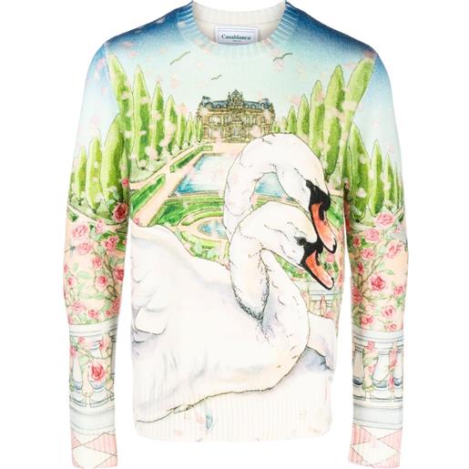 Casablanca maglione lamour en fleur - toni neutri