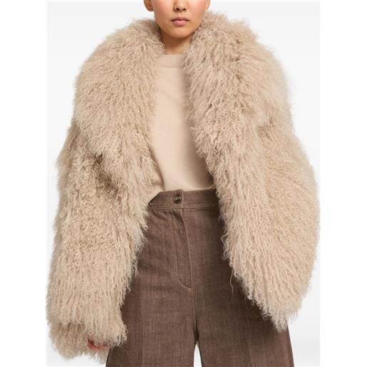 Yves Salomon giacca in shearling - toni neutri