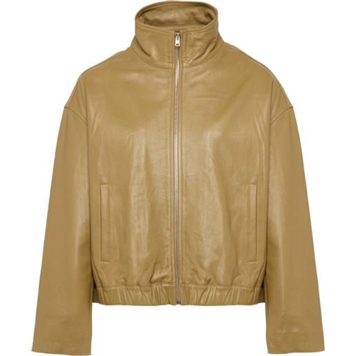 Yves Salomon giacca in pelle - marrone