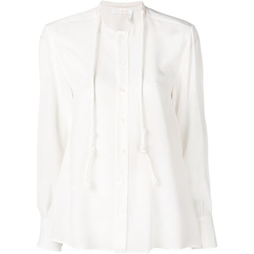 Chloé blusa con dettaglio lacci - bianco