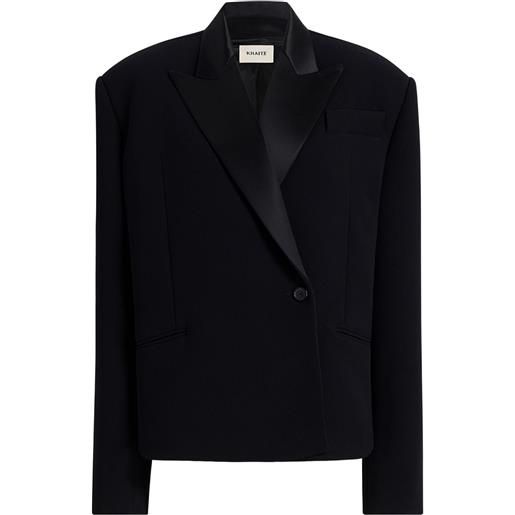 KHAITE giacca con bottone singolo e revers - nero