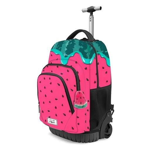 Oh My Pop! melty melon-zaino trolley gts fan, verde, 32 x 47 cm, capacità 39 l