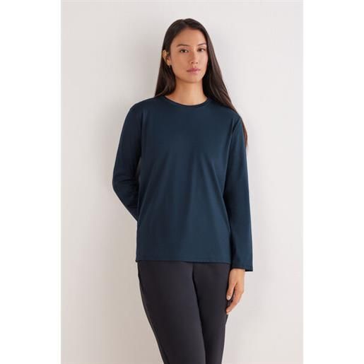 Intimissimi maglia manica lunga in elevated cotton blu