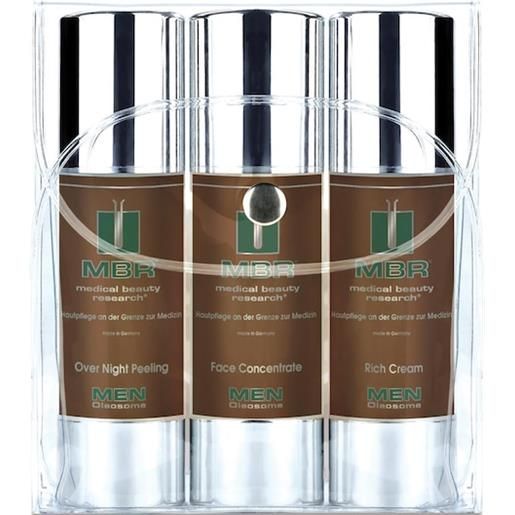 MBR Medical Beauty Research mbr-medical-beauty-research cura-per-uomo men-oleosome. Travel set peeling notte 50 ml + concentrato viso 50 ml + crema ricca 50 ml 1 stk. (430,95 € / 1 pz. )