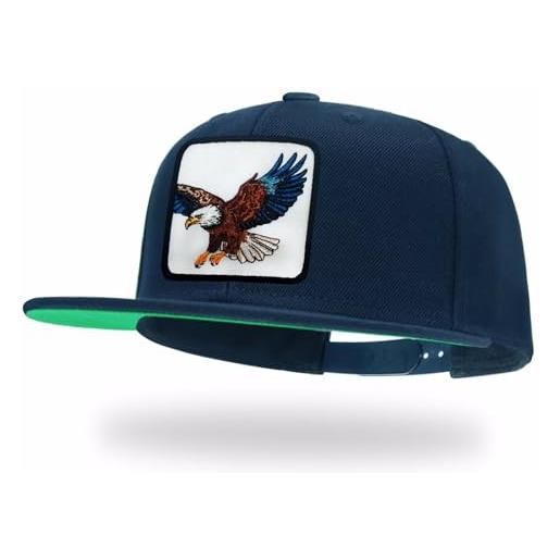 tilgomedal cappelli snapback per uomo donna moda papà berretti da baseball, aquila a tesa piatta, large-x-large