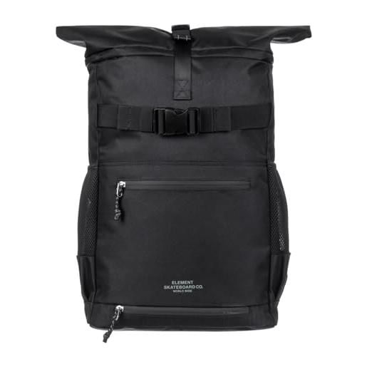 Element ground skate roll top 35l, bagaglio da uomo, flint black, one size, nero pietra focaia, taglia unica