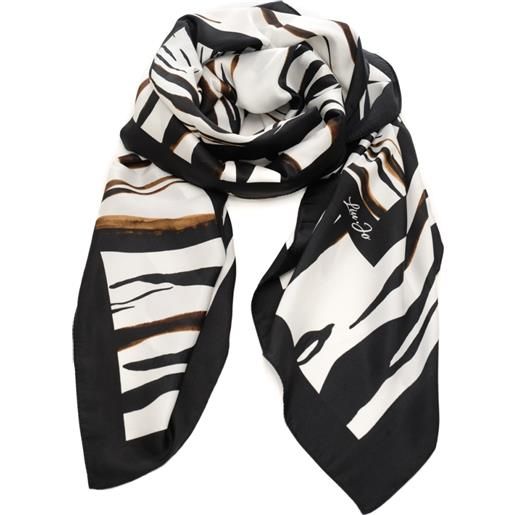 Liu Jo foulard da donna con stampa a fantasia animalier zebra nero