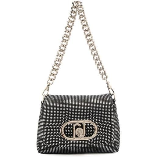 Liu Jo borsa a spalla da donna con micro strass all over nera