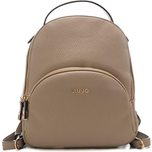 Liu Jo zaino piccolo da donna con texture martellata e tasca frontale deserto