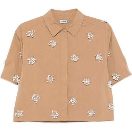 Simkhai camicia con decorazione - marrone