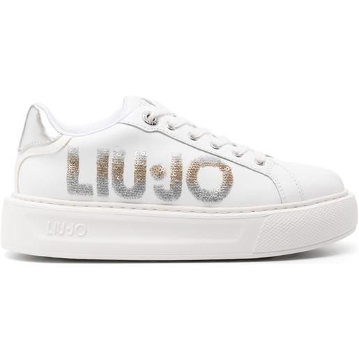 LIU JO sneakers kylie con paillettes - bianco
