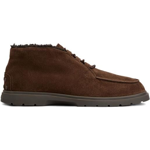 Tod's polacchini in pelle scamosciata - marrone