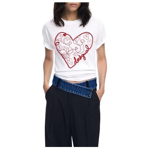 Desigual t-shirt maniche corte donna bianco