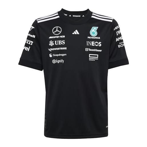 adidas unisex - bambini mercedes - amg petronas formula one team driver jersey black youth, black/white, 13-14 years