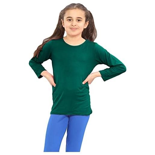 Janisramone donne le signore nuovo il giro collo lungo manica pianura casuale stretchy tee magra di base adattarsi maglietta cima