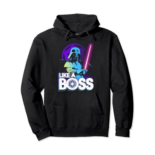 Star Wars darth vader like a boss color pop felpa con cappuccio