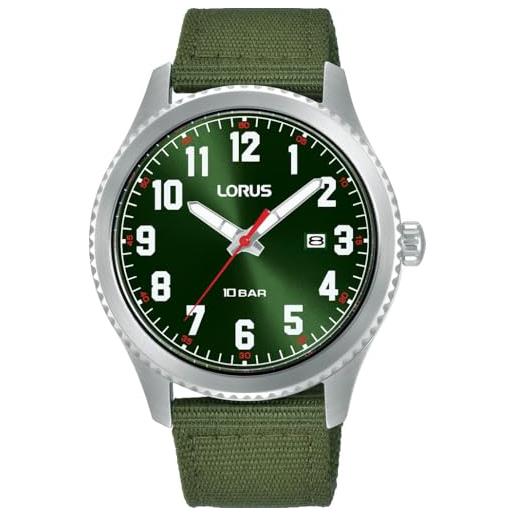 Lorus orologio analogico uomo con cinturino in pelle rt387kx9