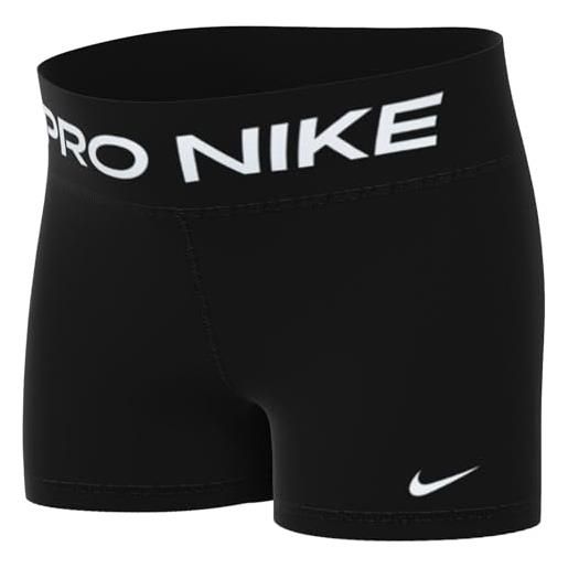 Nike girl's pantaloni sportivi g np df 3in short, carbon heather/white, da1033-091, xs