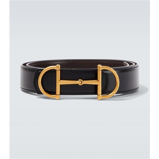 Gucci cintura reversibile horsebit in pelle