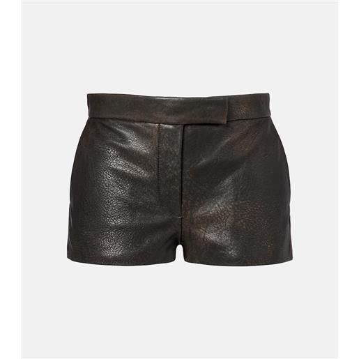 Alex Perry shorts in pelle a vita bassa