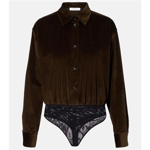 Max Mara body fertile in velluto a coste di cotone