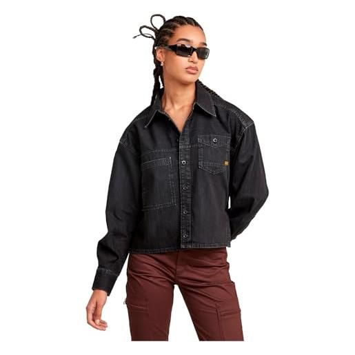 G-STAR donna cropped shirt, nero (worn in nighttime sky d25516-d540-g865), xxl