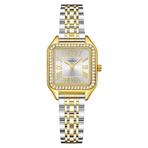 Orologio da donna oro rosa numeri romani analogico al quarzo in pelle orologio da polso