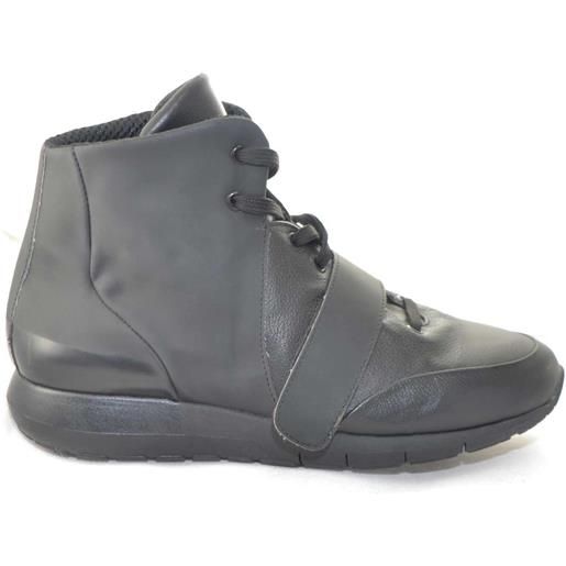 Malu Shoes scarpe uomo tomaia in vera pelle made in italy gommato a contrasto con vera pelle chiusura lacci e strappo linea comfort