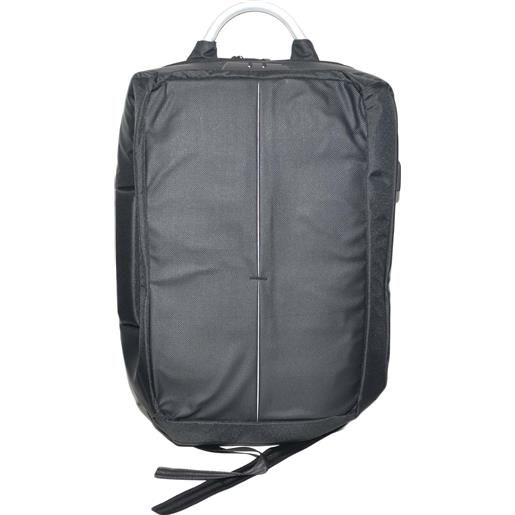 made in italy zaino cartella uomo business nero da viaggio antirapina con chiusura interna e lucchetto centralizzato rigido